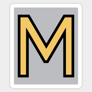 Funky Yellow Letter M Magnet